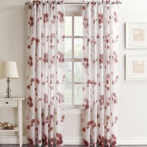 KIKI One Rod Pocket Panel Coral 51"W x 84"L NWT